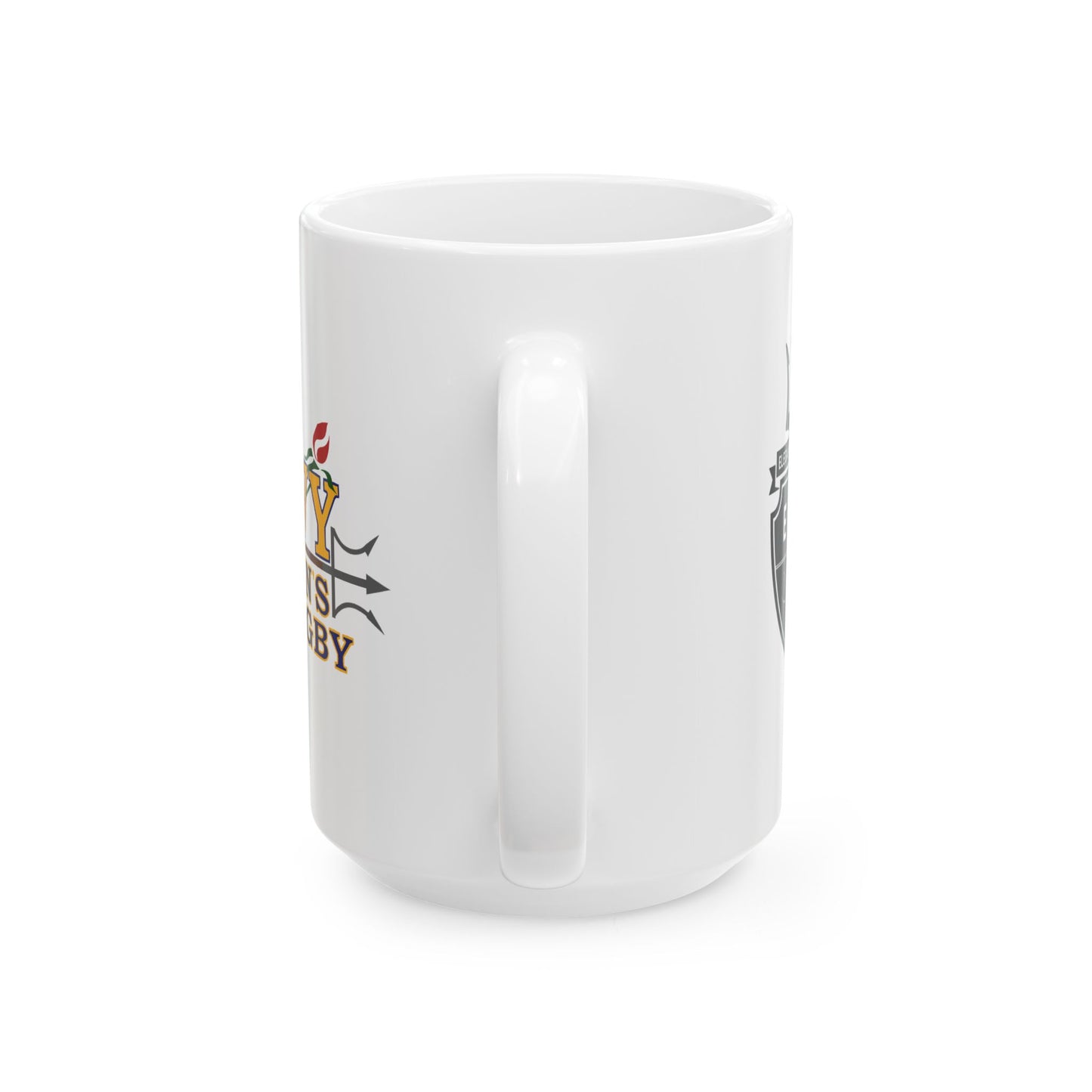 Elegant Violence Navy Women's Rugby Ceramic Mug, (11oz, 15oz)