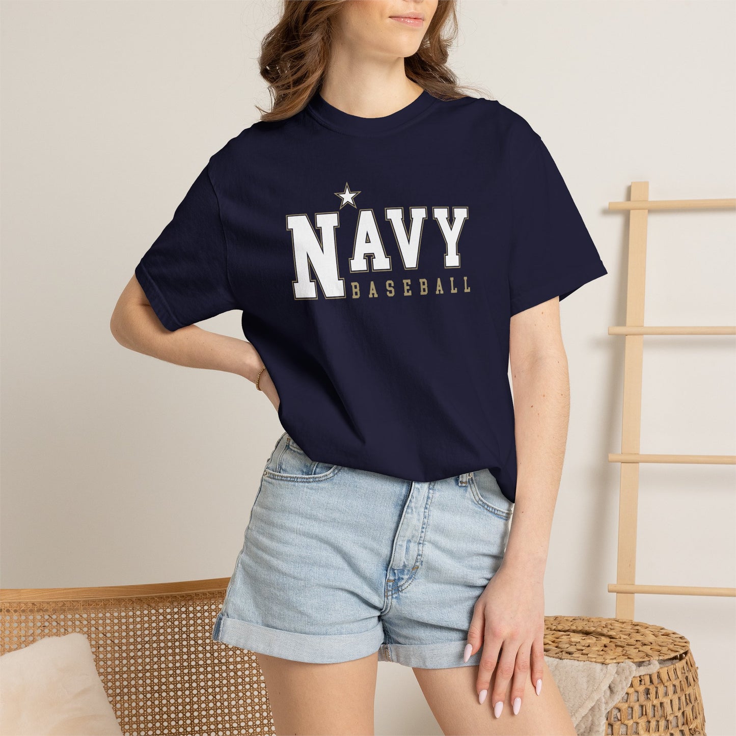 Comfort Colors Classic Navy Baseball T-Shirt - Unisex Relaxed Fit