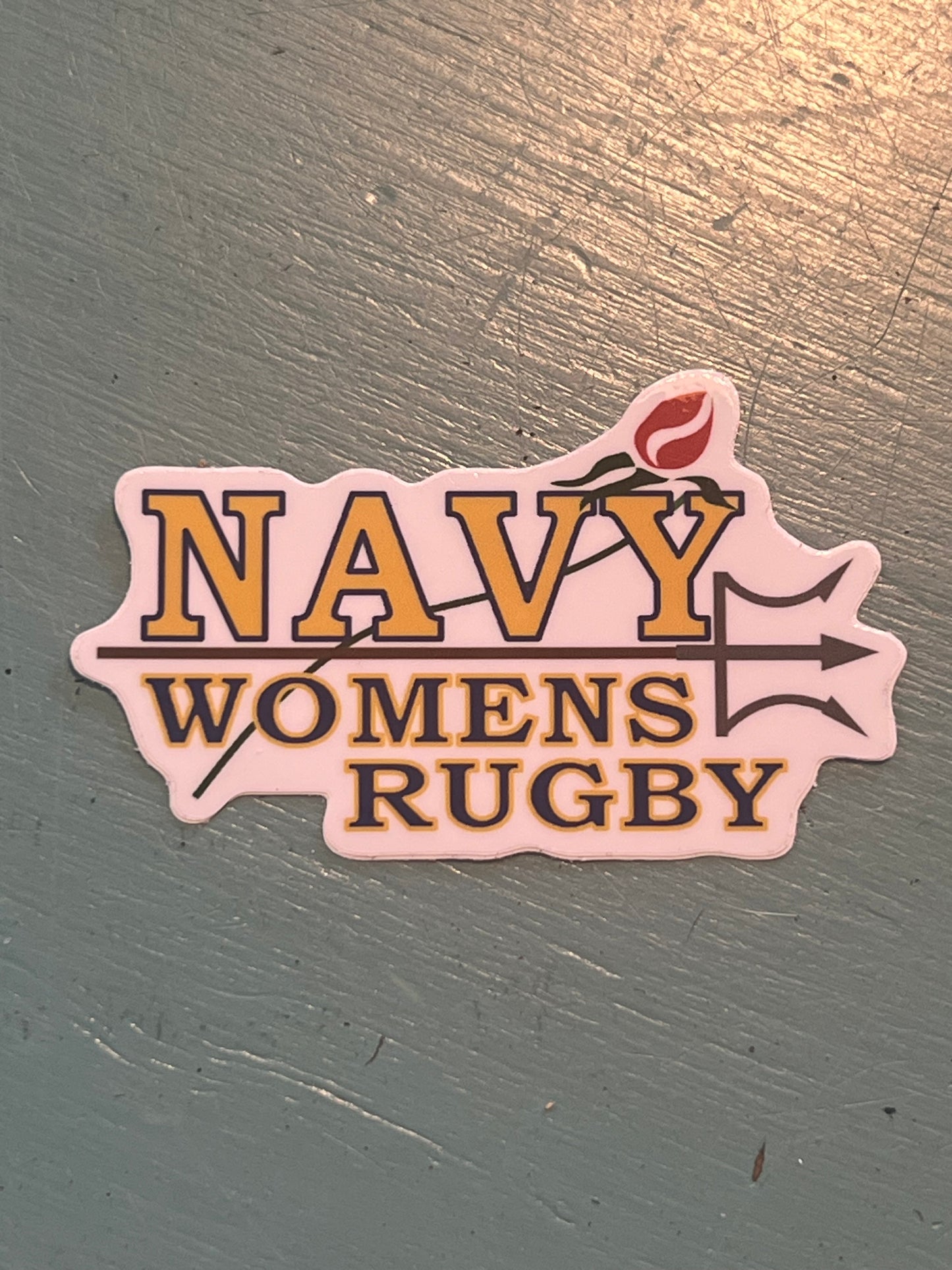 Navy Women's Crest Sticker - small