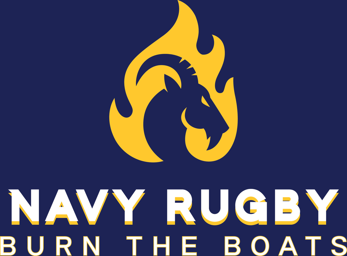 Bella+Canvas "Burn The Boats" Tri-Blend T-Shirt Navy/Gold