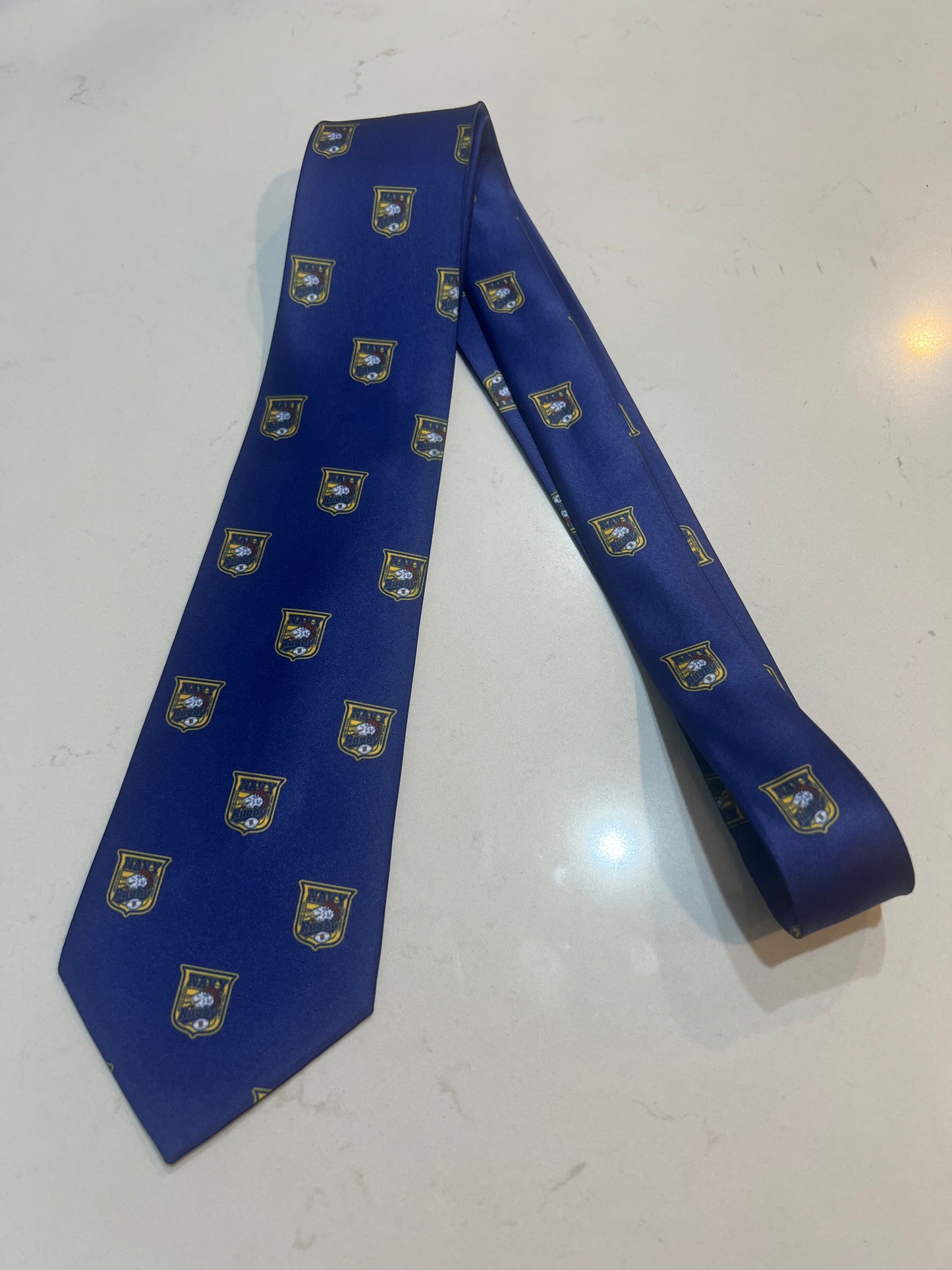 Navy Rugby Crest Neck Tie