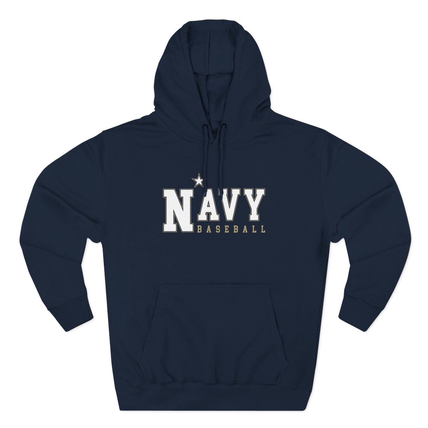 Navy Baseball Classic Logo Premium Hoodie - Navy / Gold