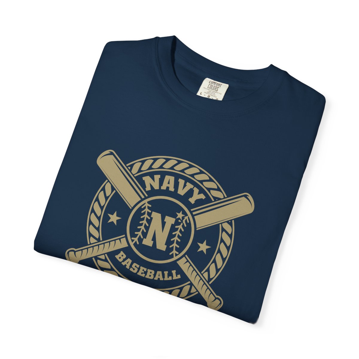 Comfort Colors N Star Baseball T-Shirt Circular Logo - Vintage Navy