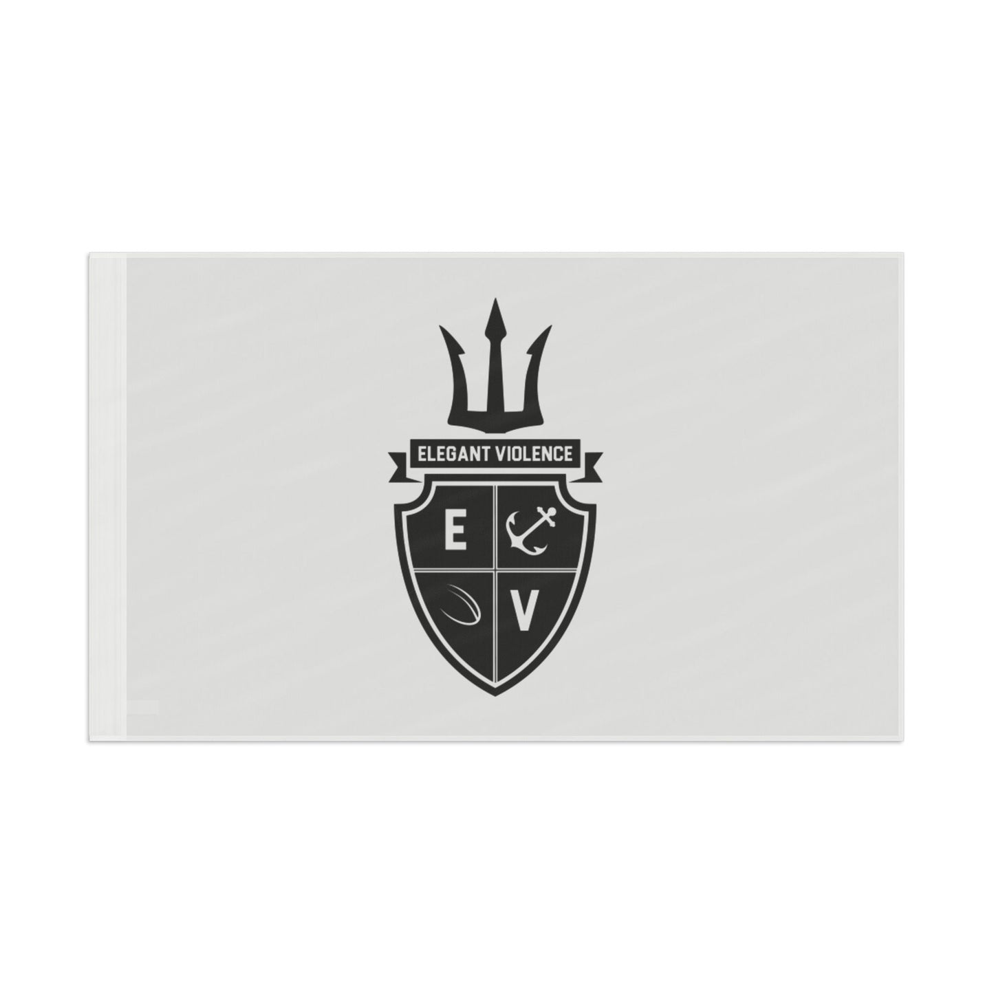 Elegant Violence Rugby Flag — Team Pride Banner for Fans & Players
