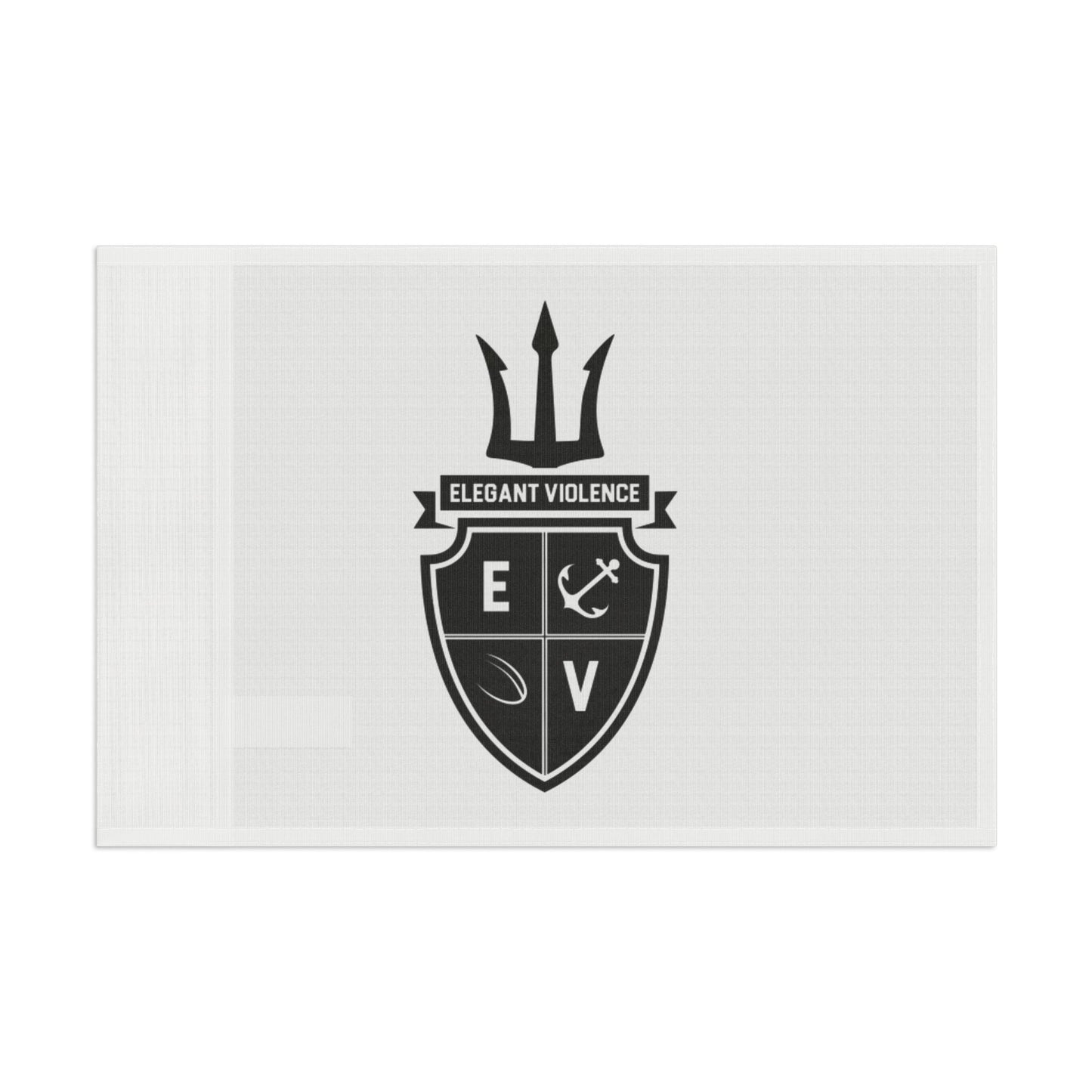 Elegant Violence Rugby Flag — Team Pride Banner for Fans & Players