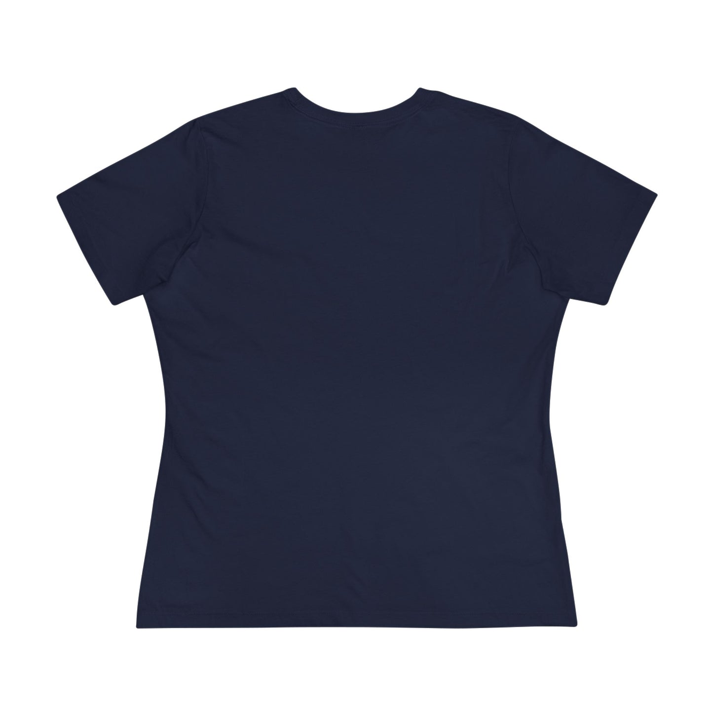 Navy Baseball Circular Logo - Women's Cotton Tee