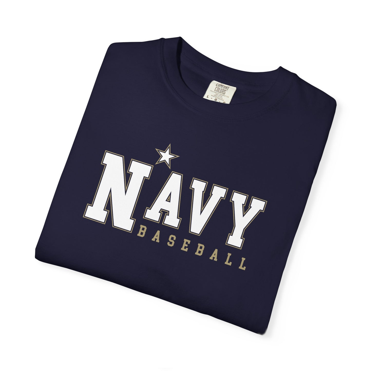 Comfort Colors Classic Navy Baseball T-Shirt - Unisex Relaxed Fit