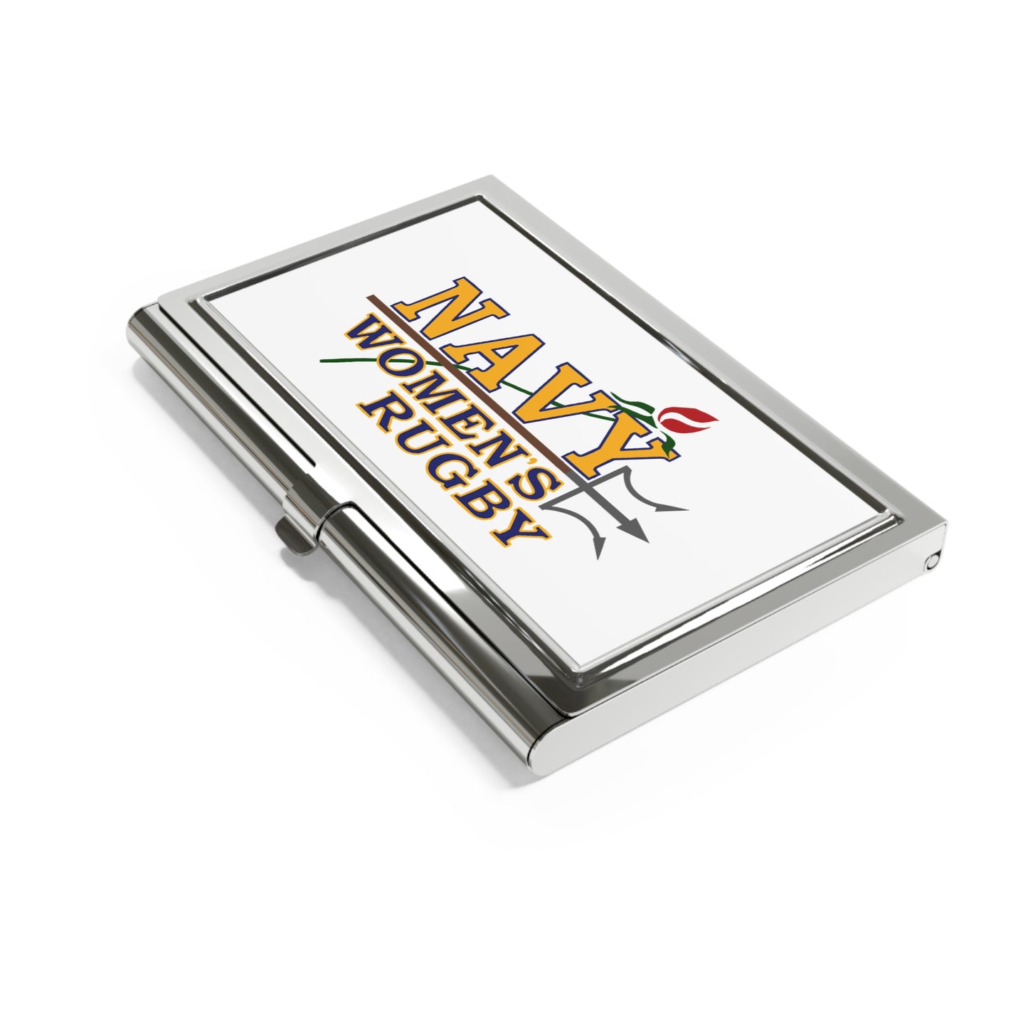 Business Card Holder — Navy Women's Rugby Logo