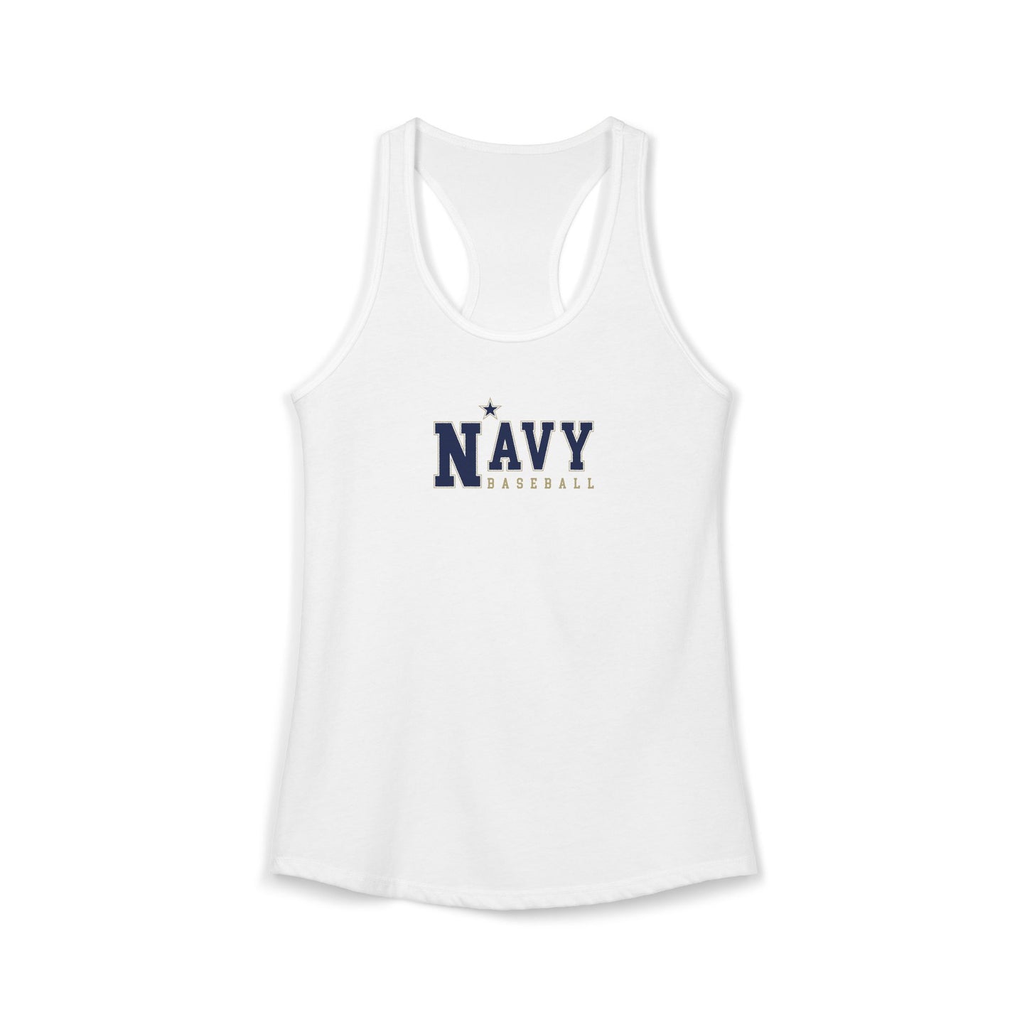 Navy Baseball Classic Logo Racerback Tank