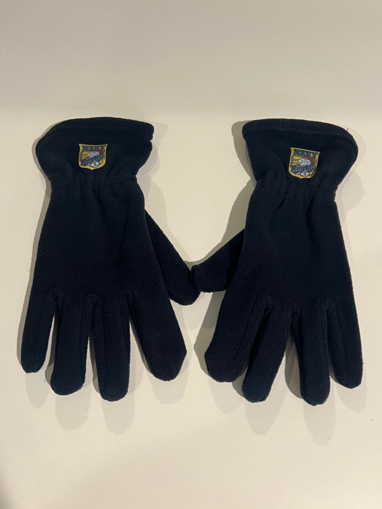 Navy Rugby Crest Fleece Gloves