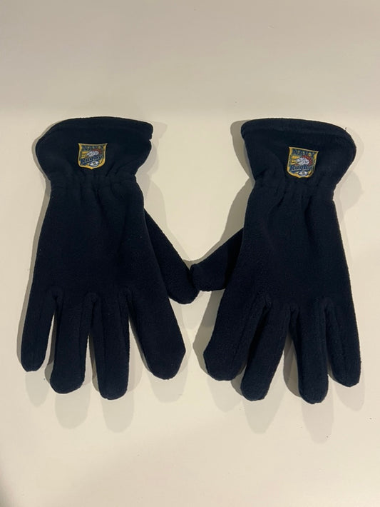 Navy Rugby Crest Fleece Gloves