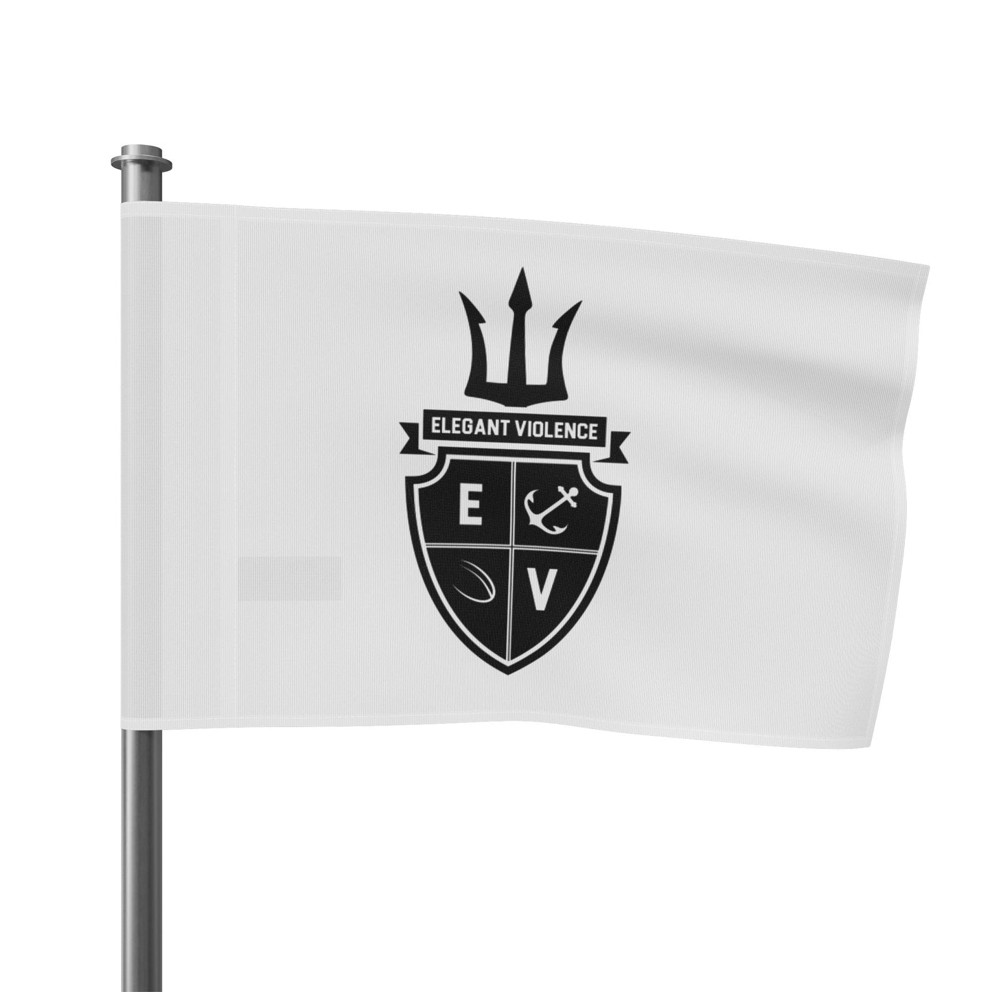 Elegant Violence Rugby Flag — Team Pride Banner for Fans & Players