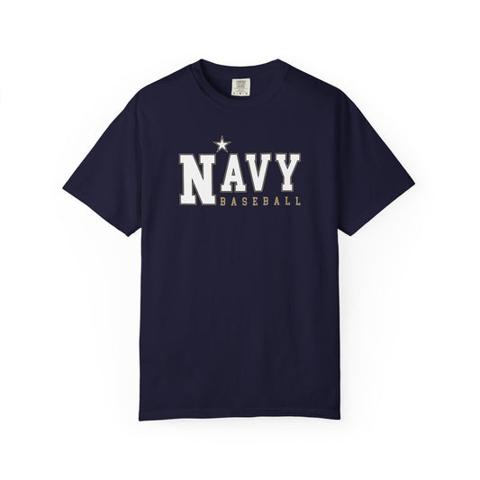Comfort Colors Classic Navy Baseball T-Shirt - Unisex Relaxed Fit