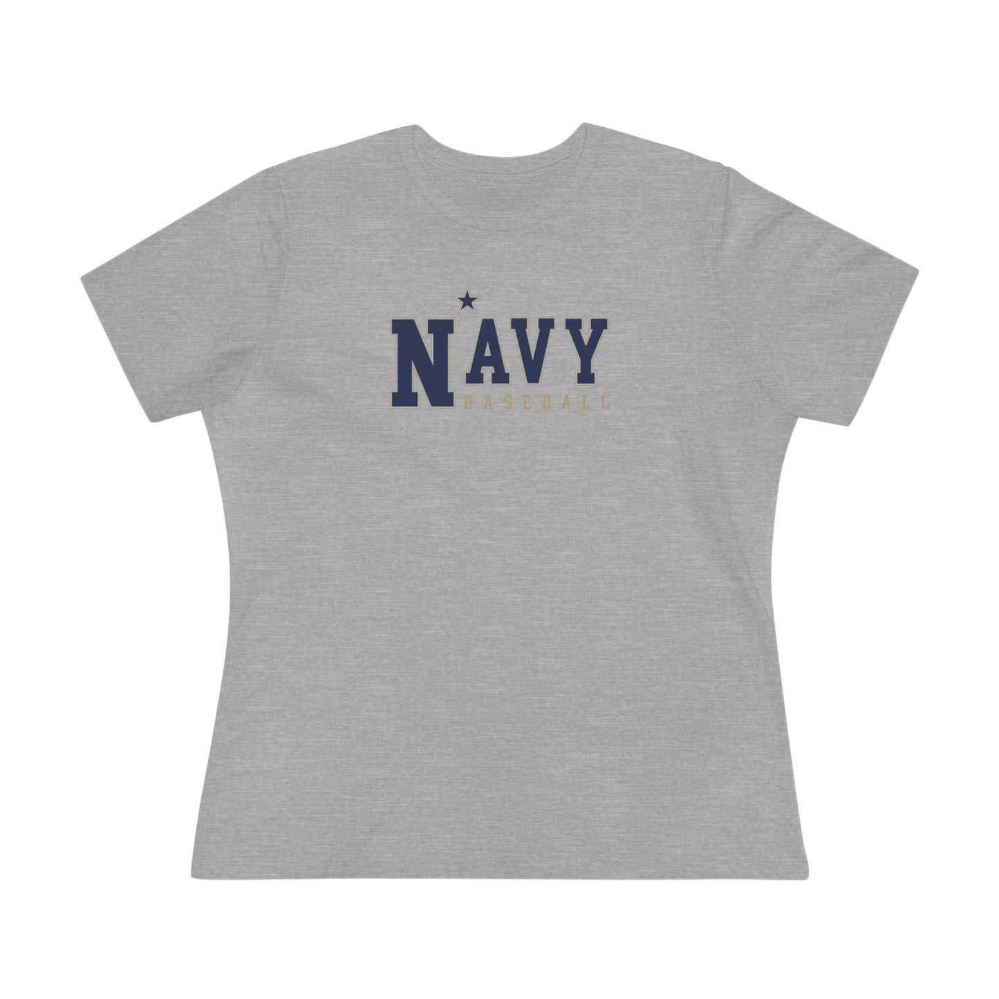 Navy Baseball Classic Logo - Women's Cotton Tee