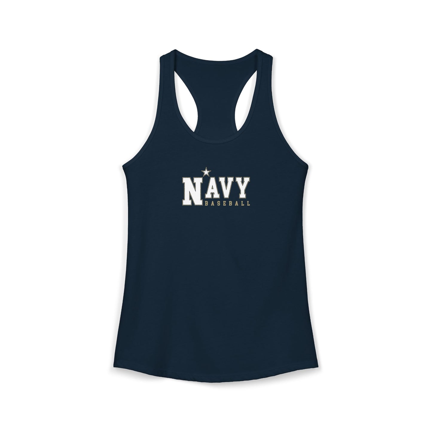 Navy Baseball Classic Logo Racerback Tank
