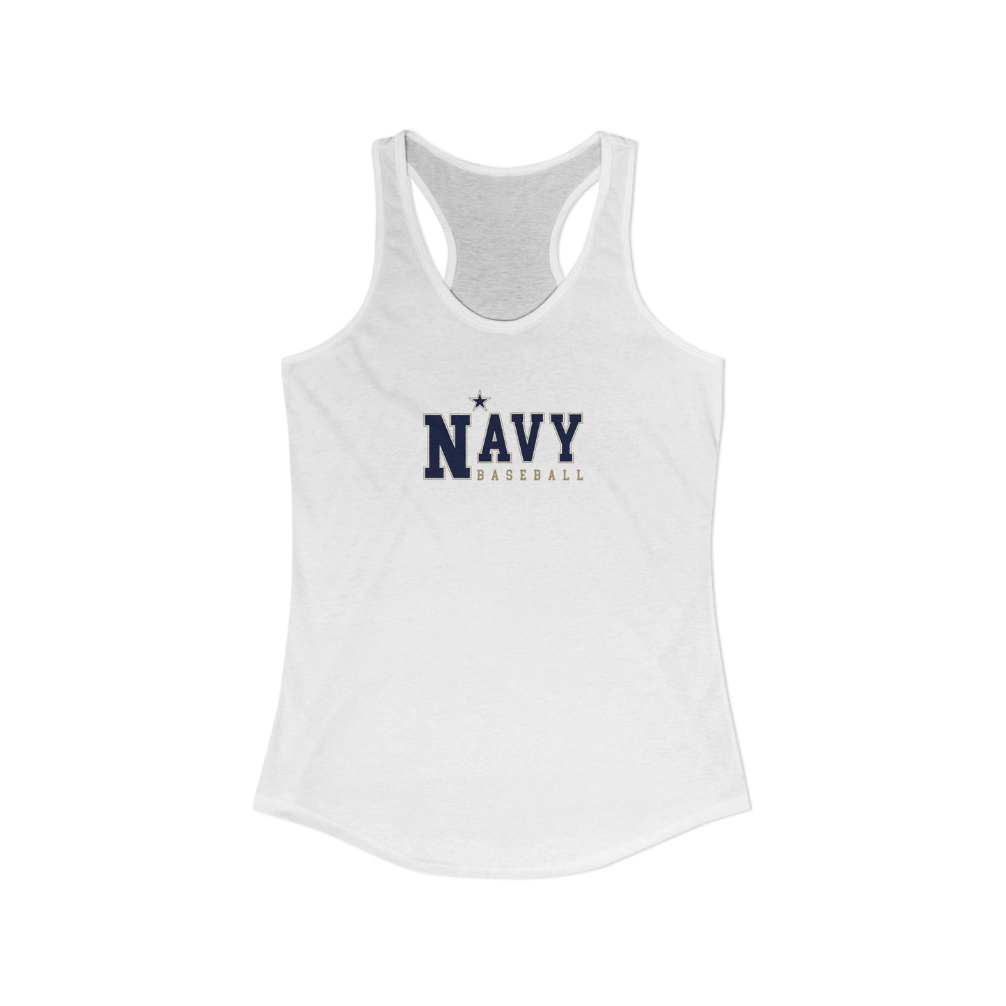 Navy Baseball Classic Logo Racerback Tank