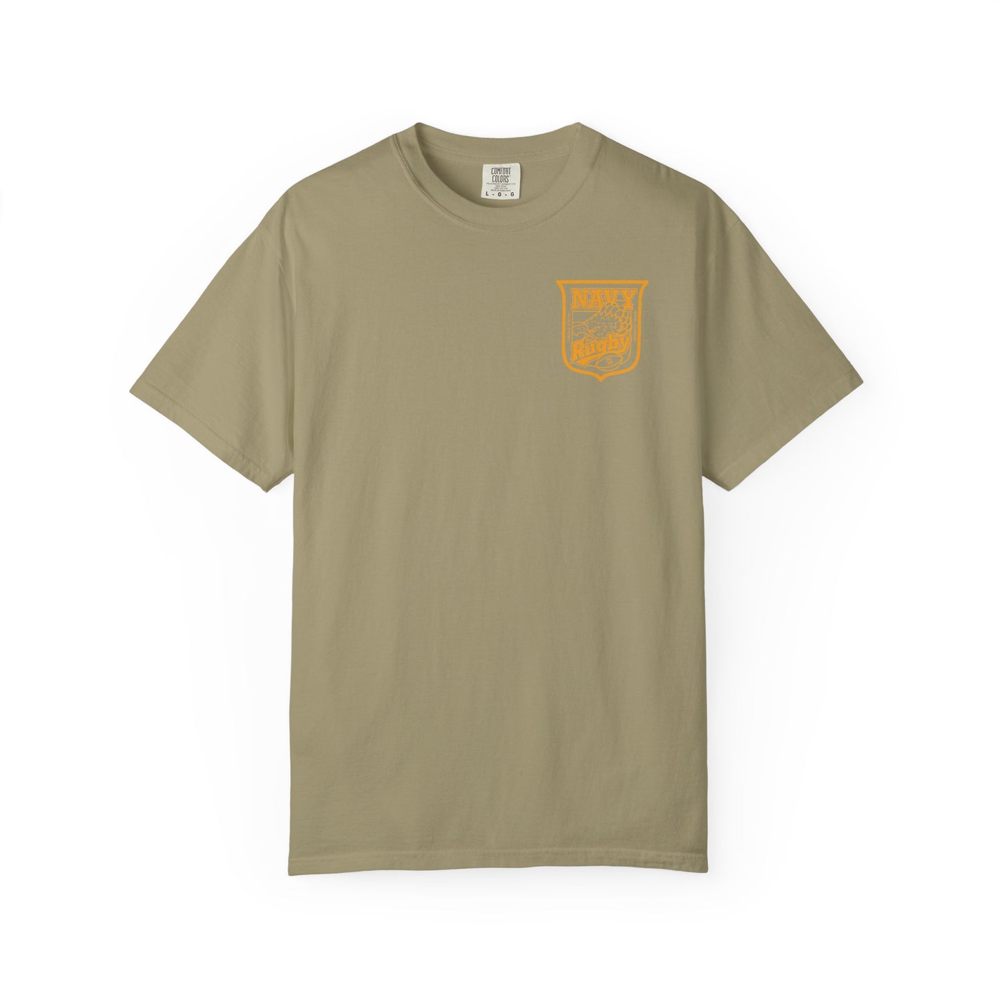 Navy Rugby Gold Crest Blank Back T-Shirt Loose Fit
