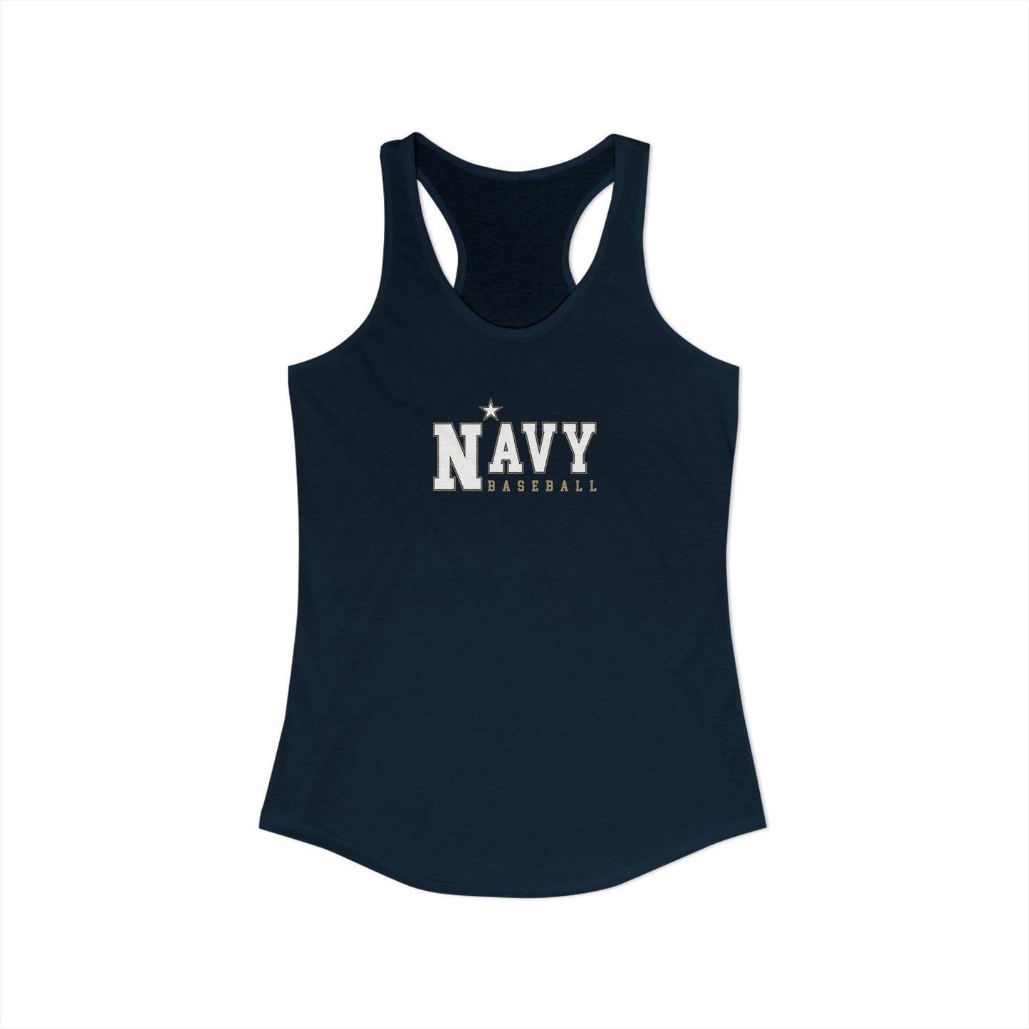 Navy Baseball Classic Logo Racerback Tank