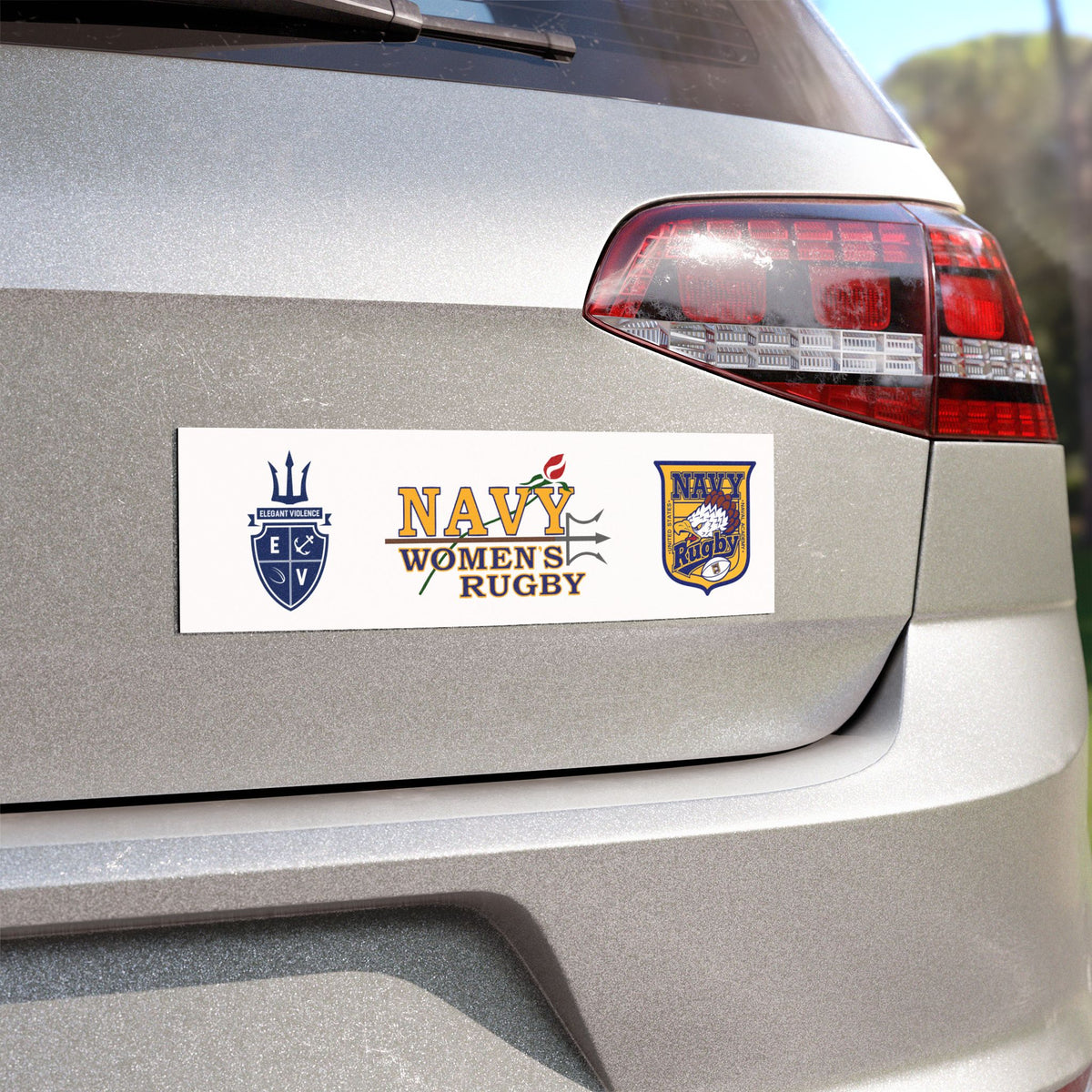 Navy Rugby Car Magnet Strip — Elegant Violence