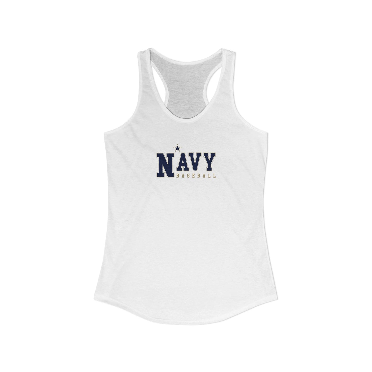 Navy Baseball Classic Logo Racerback Tank