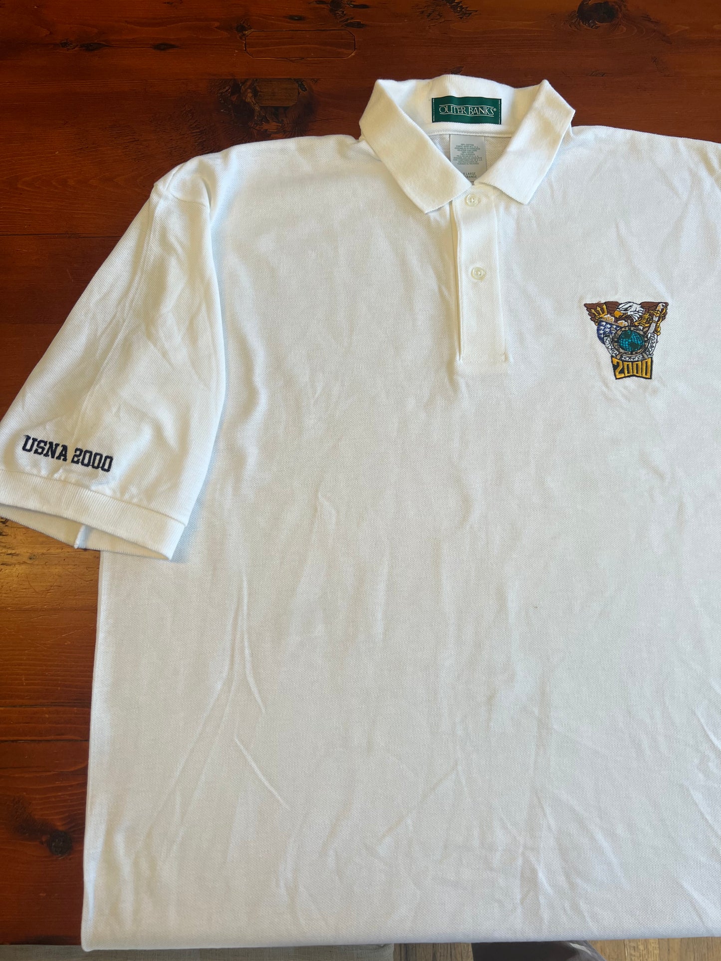 White 2000 Polo - Crest