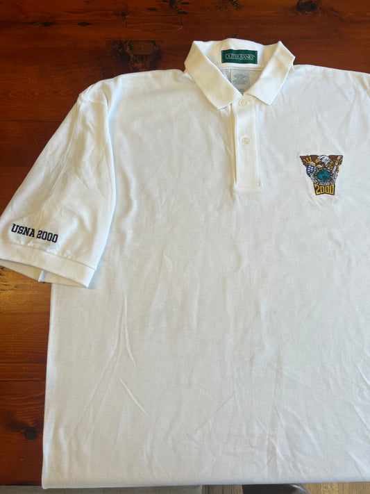 White 2000 Polo - Crest