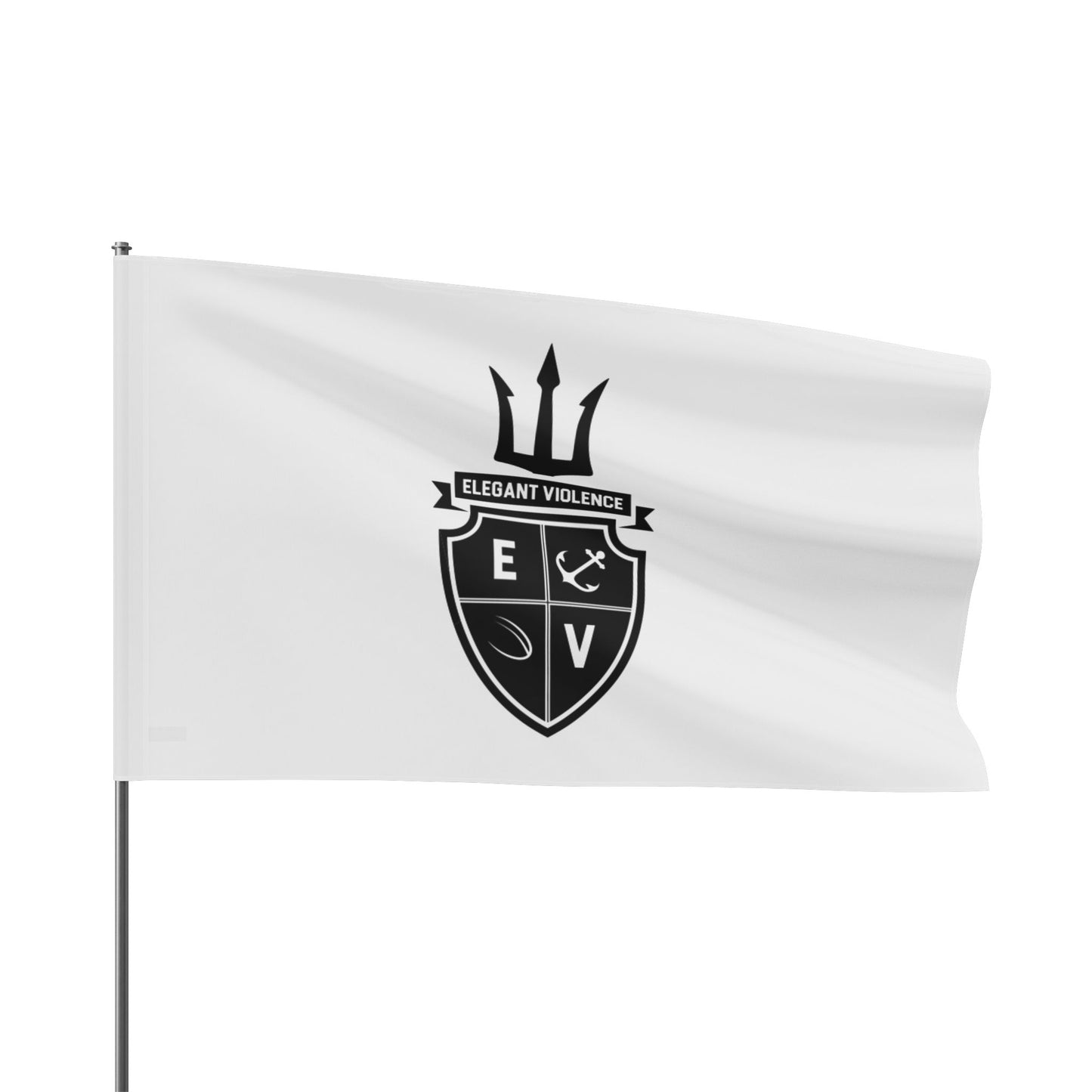 Elegant Violence Rugby Flag — Team Pride Banner for Fans & Players