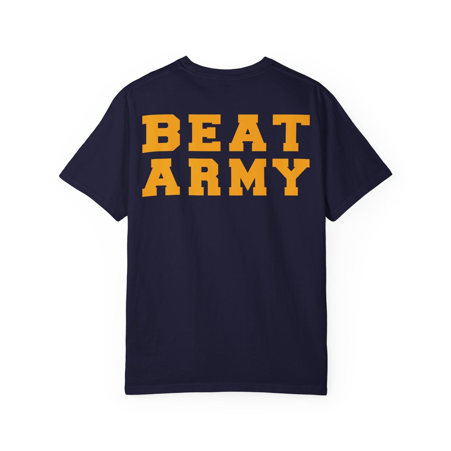 Navy Rugby Gold Crest BEAT ARMY T-Shirt Loose Fit