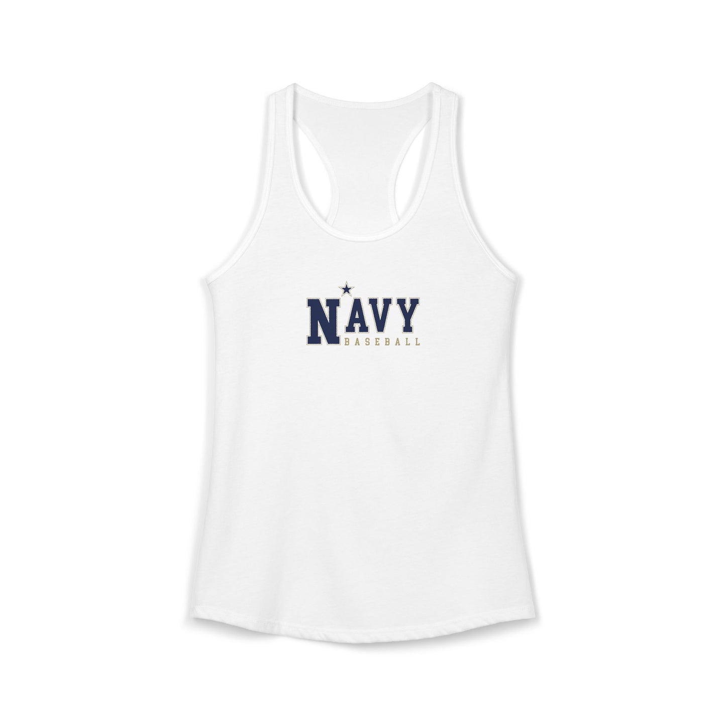 Navy Baseball Classic Logo Racerback Tank