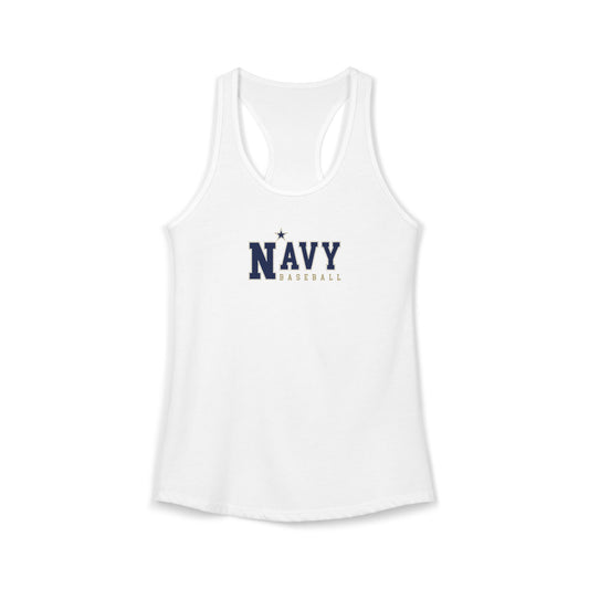 Navy Baseball Classic Logo Racerback Tank