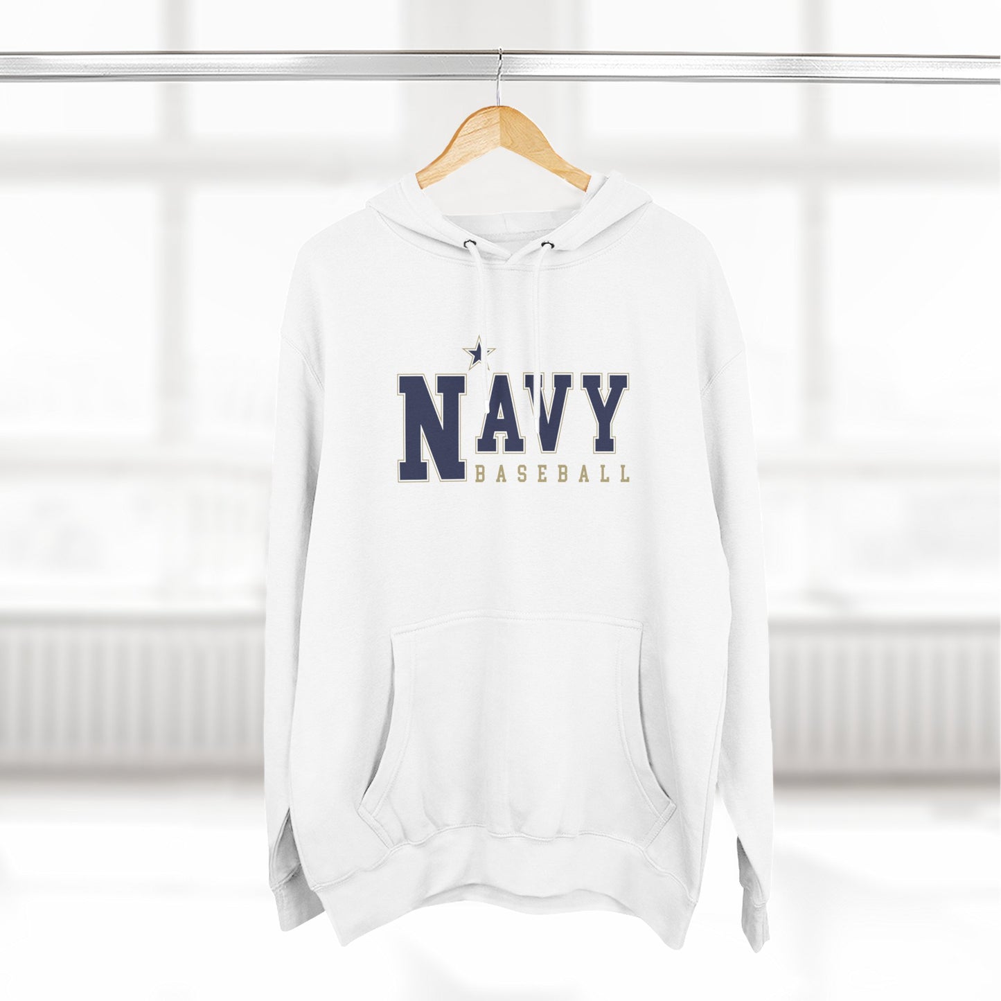 Navy Baseball Premium Hoodie - Cozy Sweatshirt for Fans, Perfect for Sports Events, Gifts, Casual Wear, and Team Spirit
