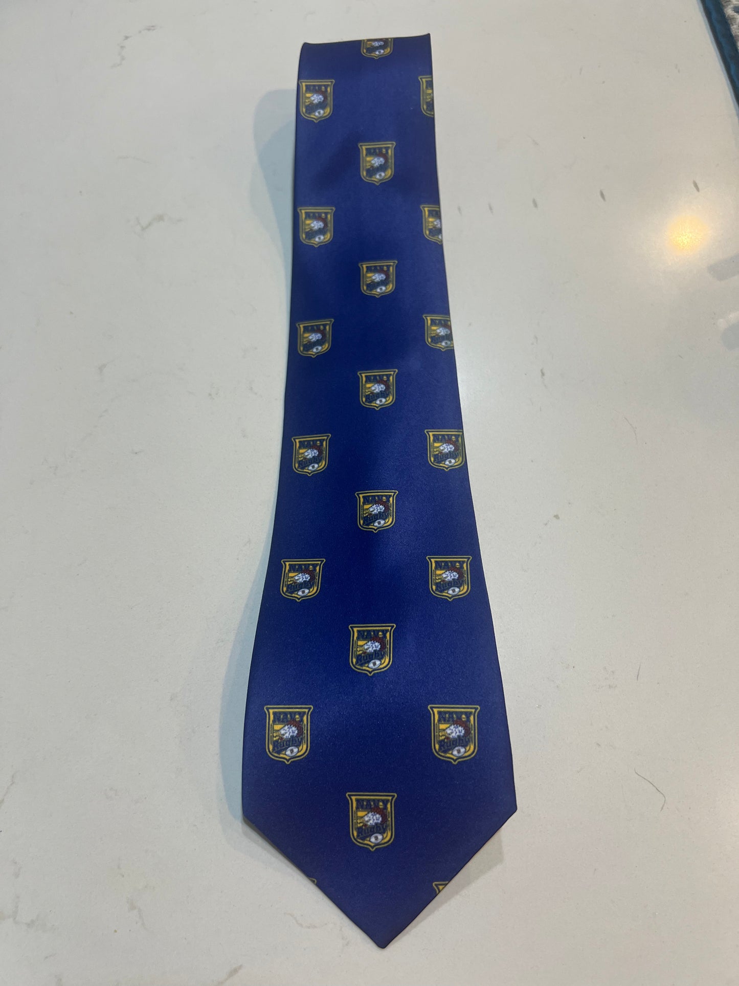 Navy Rugby Crest Neck Tie
