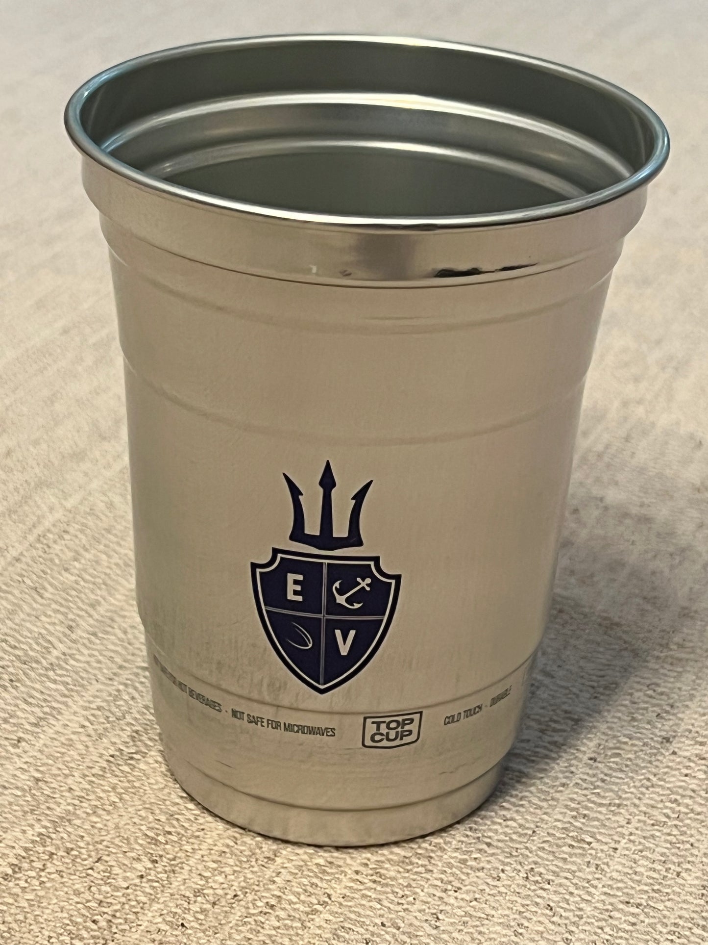 Navy Rugby 16 oz Premium Aluminum Cup