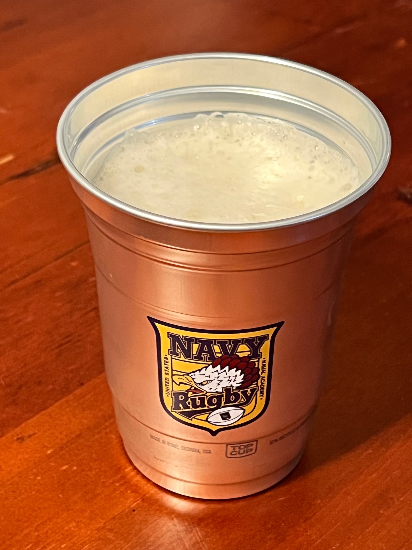 Navy Rugby 16 oz Premium Aluminum Cup