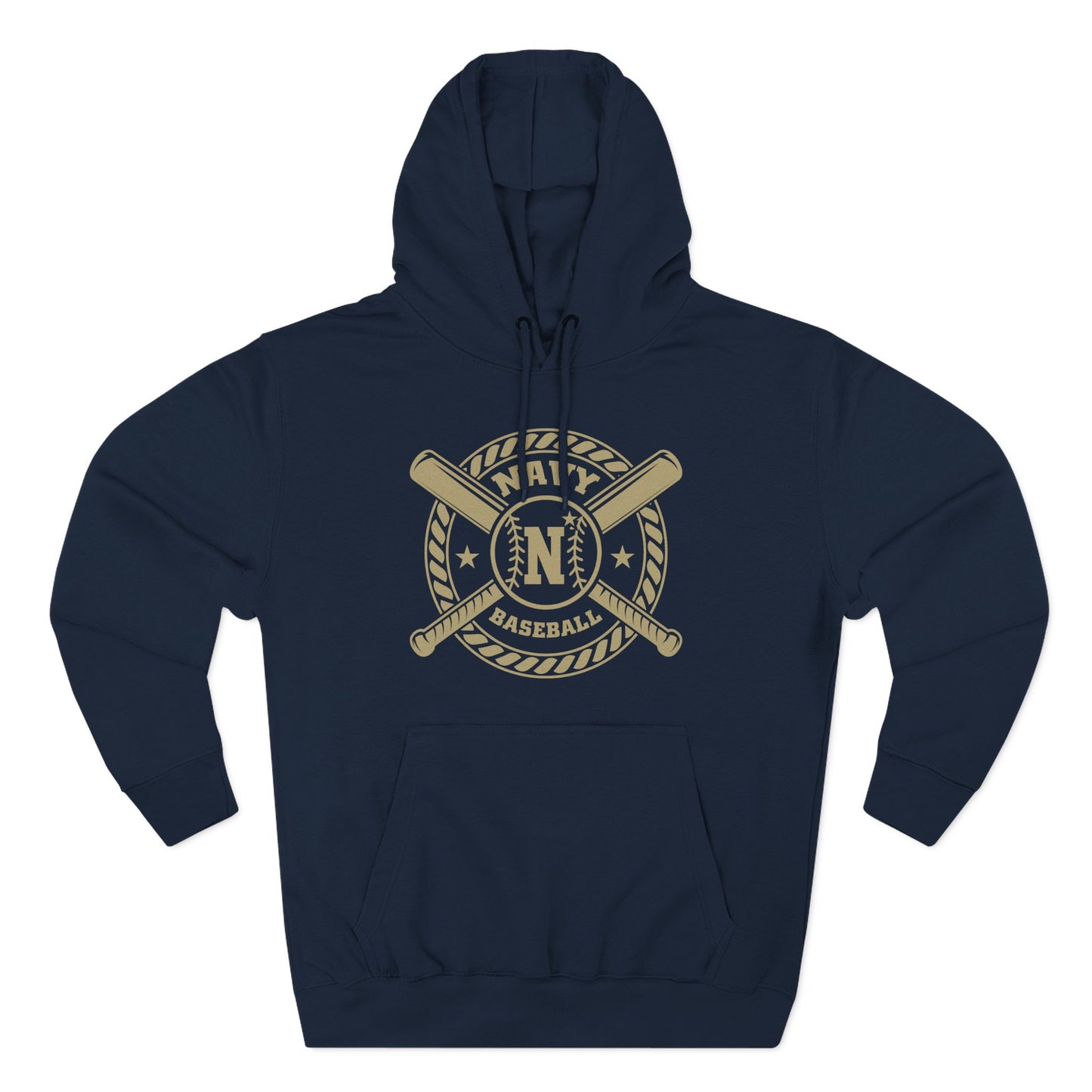 [PREORDER] Lane 7 Navy Baseball Circle Logo Hoodie - Navy / Gold