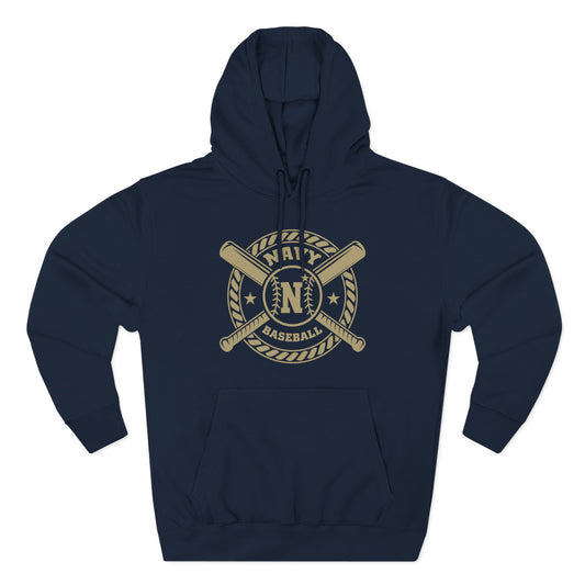 [PREORDER] Lane 7 Navy Baseball Circle Logo Hoodie - Navy / Gold
