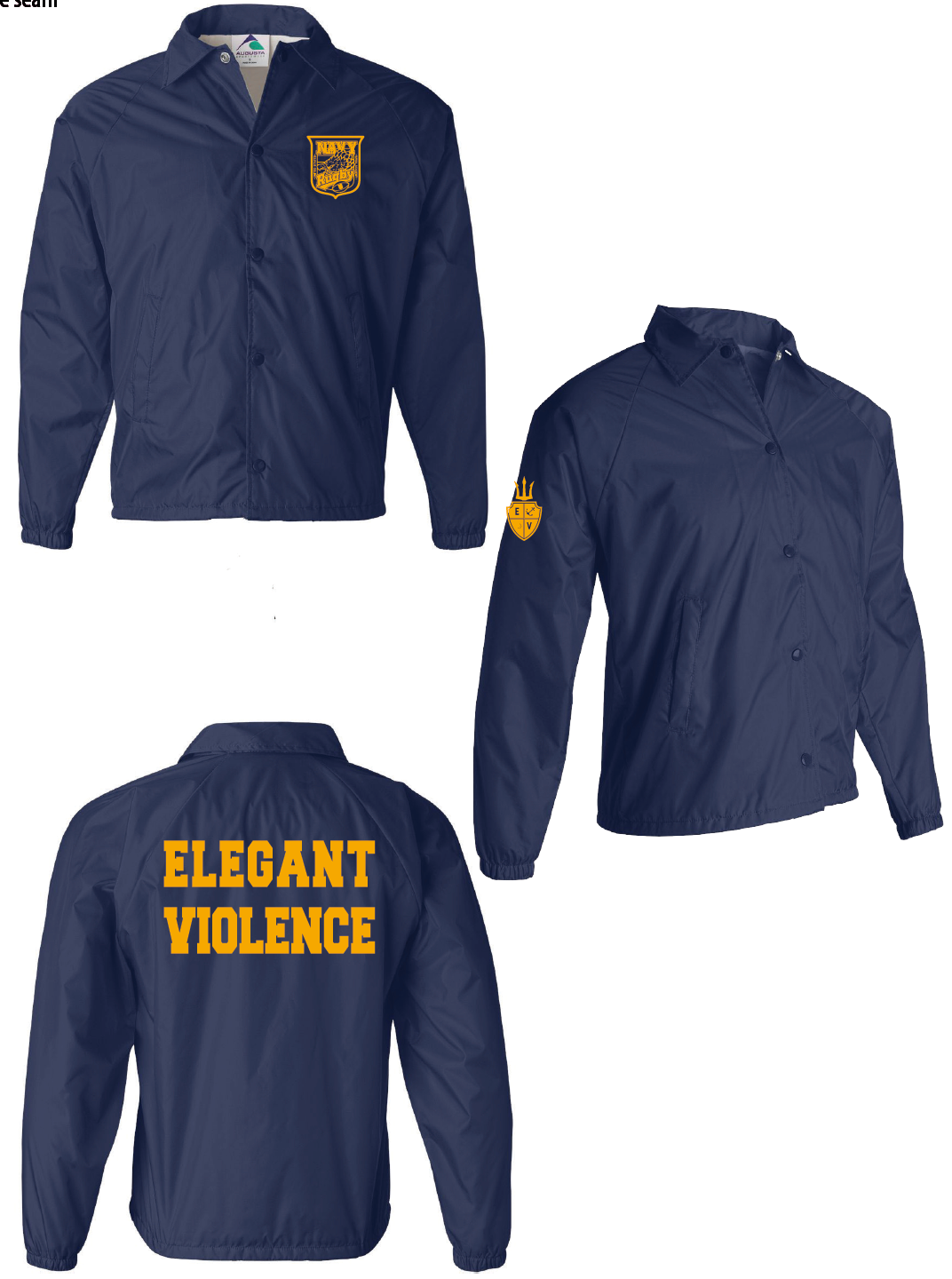 Navy Rugby Coaches Jacket