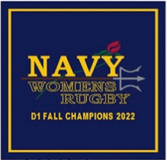 Navy Women's Rugby 2022 D1 Fall Champions Crest Blanket