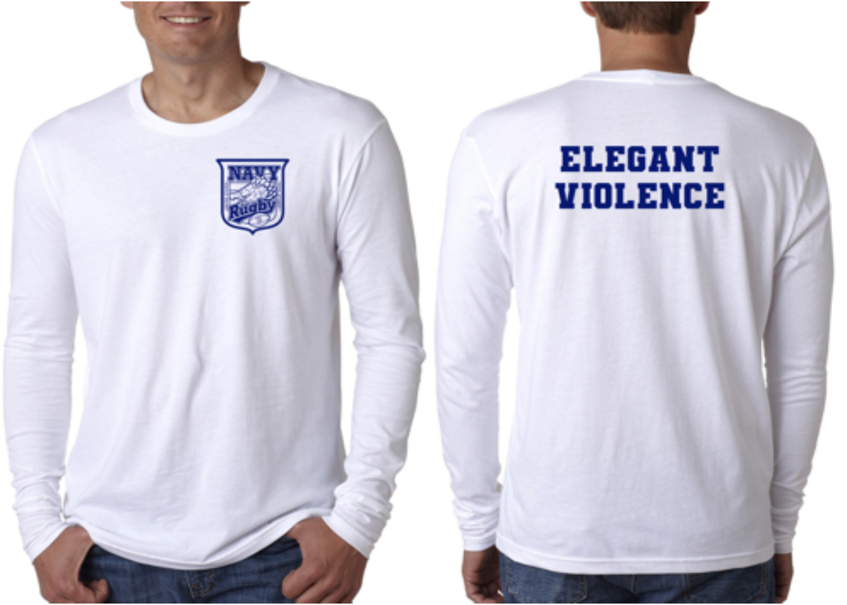Next Level Shirts White / Blue Long Sleeve T-Shirt