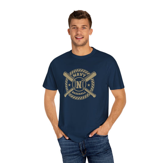 [PREORDER] Comfort Colors N* Baseball T-Shirt Circular Logo - Vintage Navy
